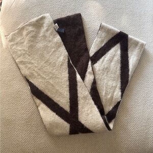 Gap Brown and Ivory Angora Wool Blend Scarf
